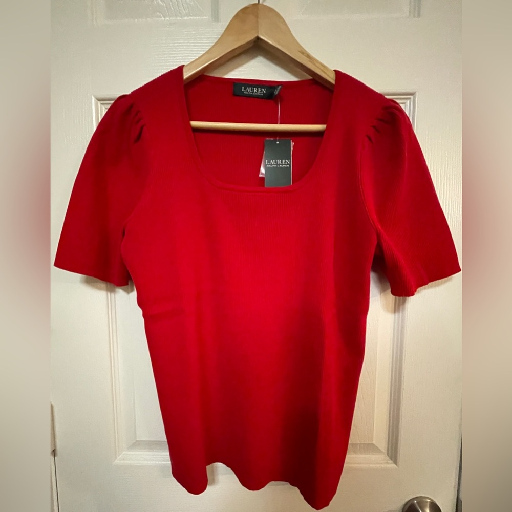 Lauren Ralph Lauren Short Sleeve Sweater - Size: XL - NWT